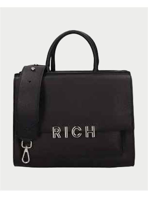 Sac ? main John Richmond avec logo JOHN RICHMOND | RWA24079BOBLACK/SILVER